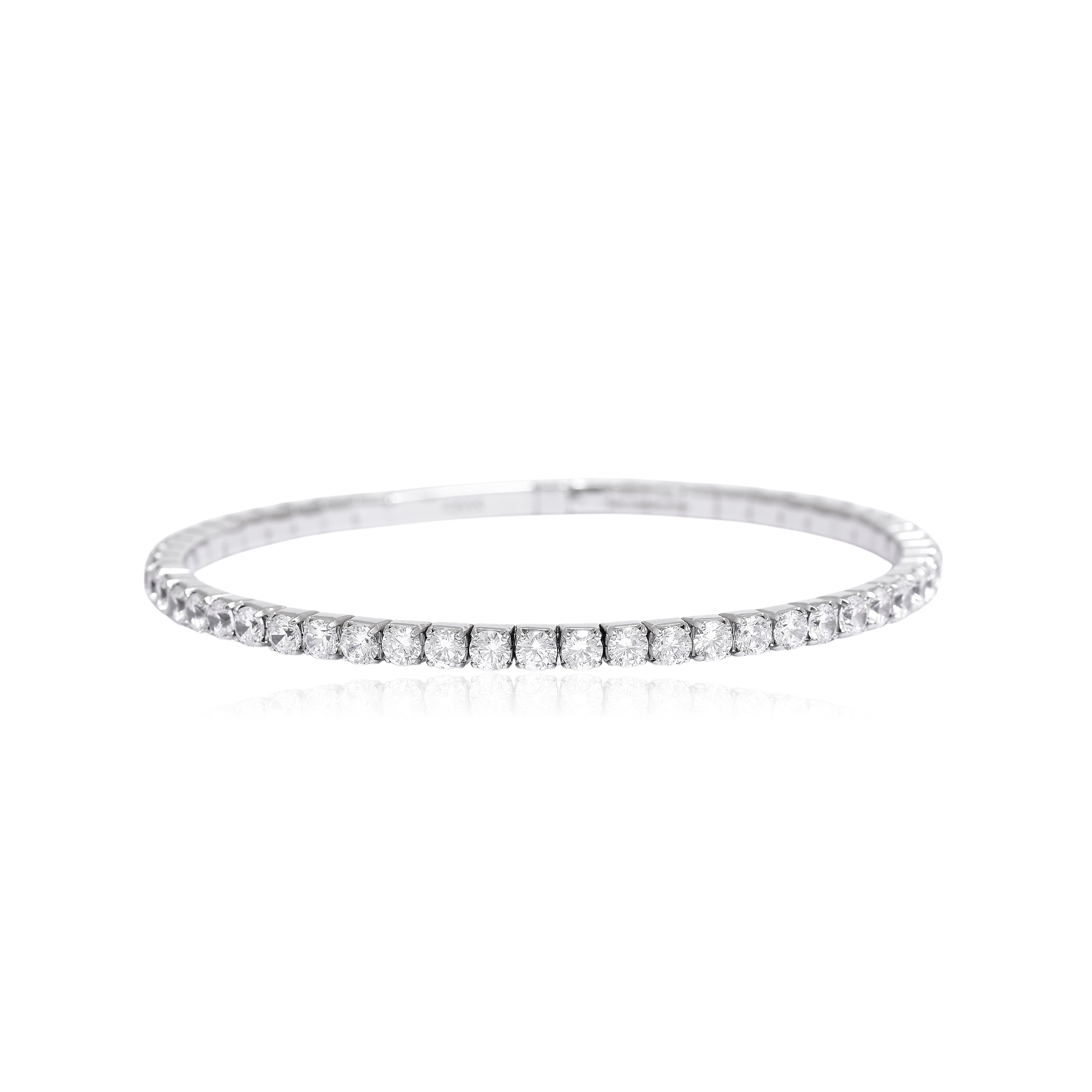 Solitare Stone Bangle Bracelet