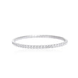 Solitare stone elastic stretch bracelet in 925 sterling silver