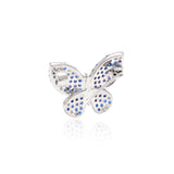 Blue Monarch Sterling Silver Brooch