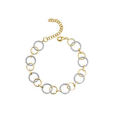 Luxury Round Link Bracelet in 925 Sterling Silver