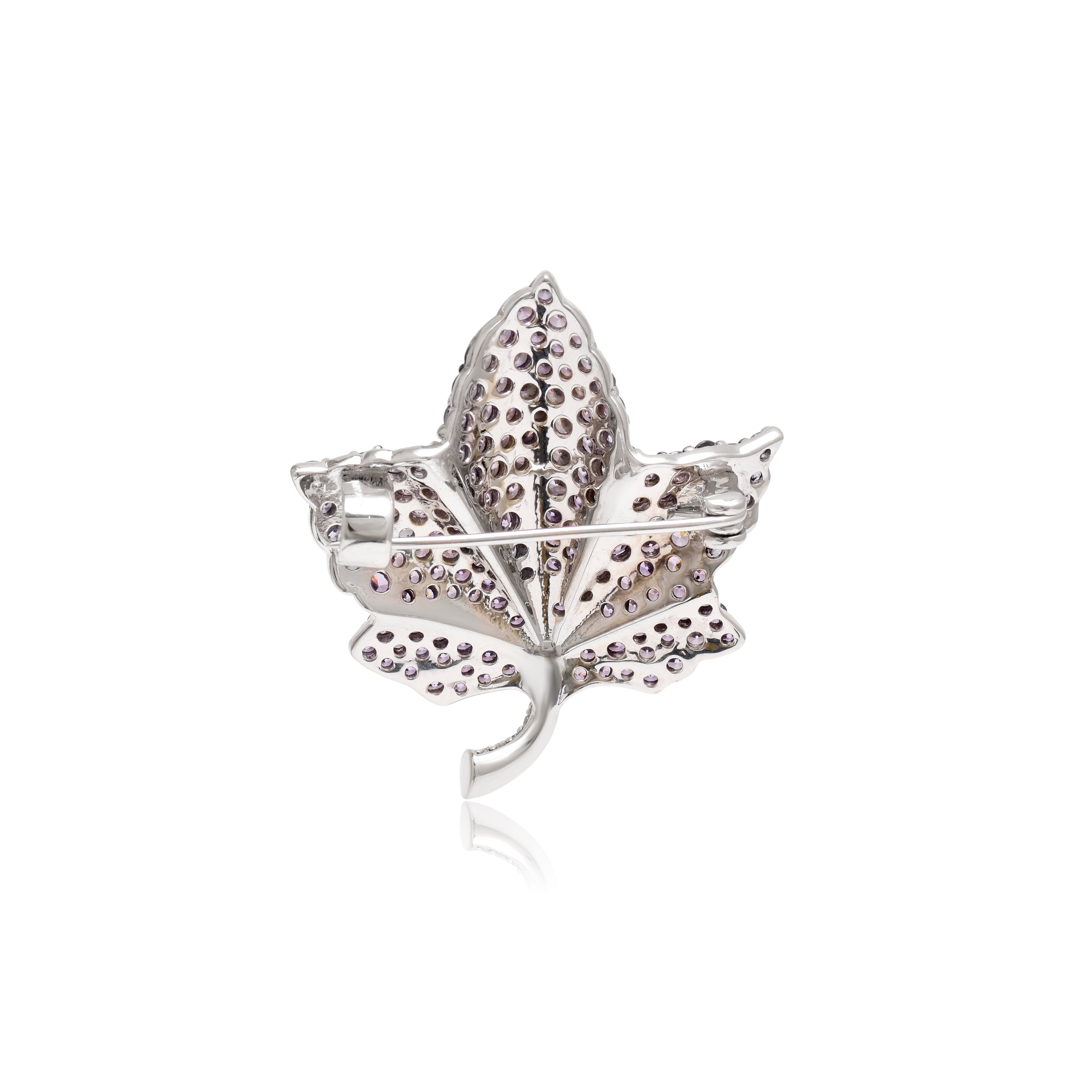 Violet Leaf Brooch