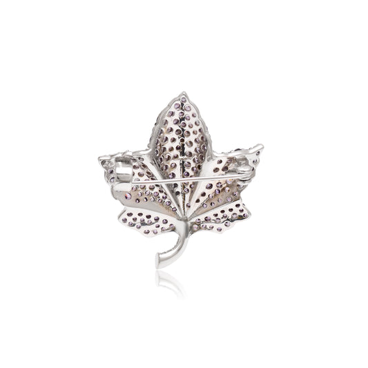 Violet Leaf Brooch
