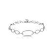 Pavé Oval Link Bracelet in 925 Sterling Silver