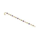 Elegant Multicolor Link Bracelet – 925 Sterling Silver