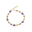 Elegant Multicolor Link Bracelet – 925 Sterling Silver