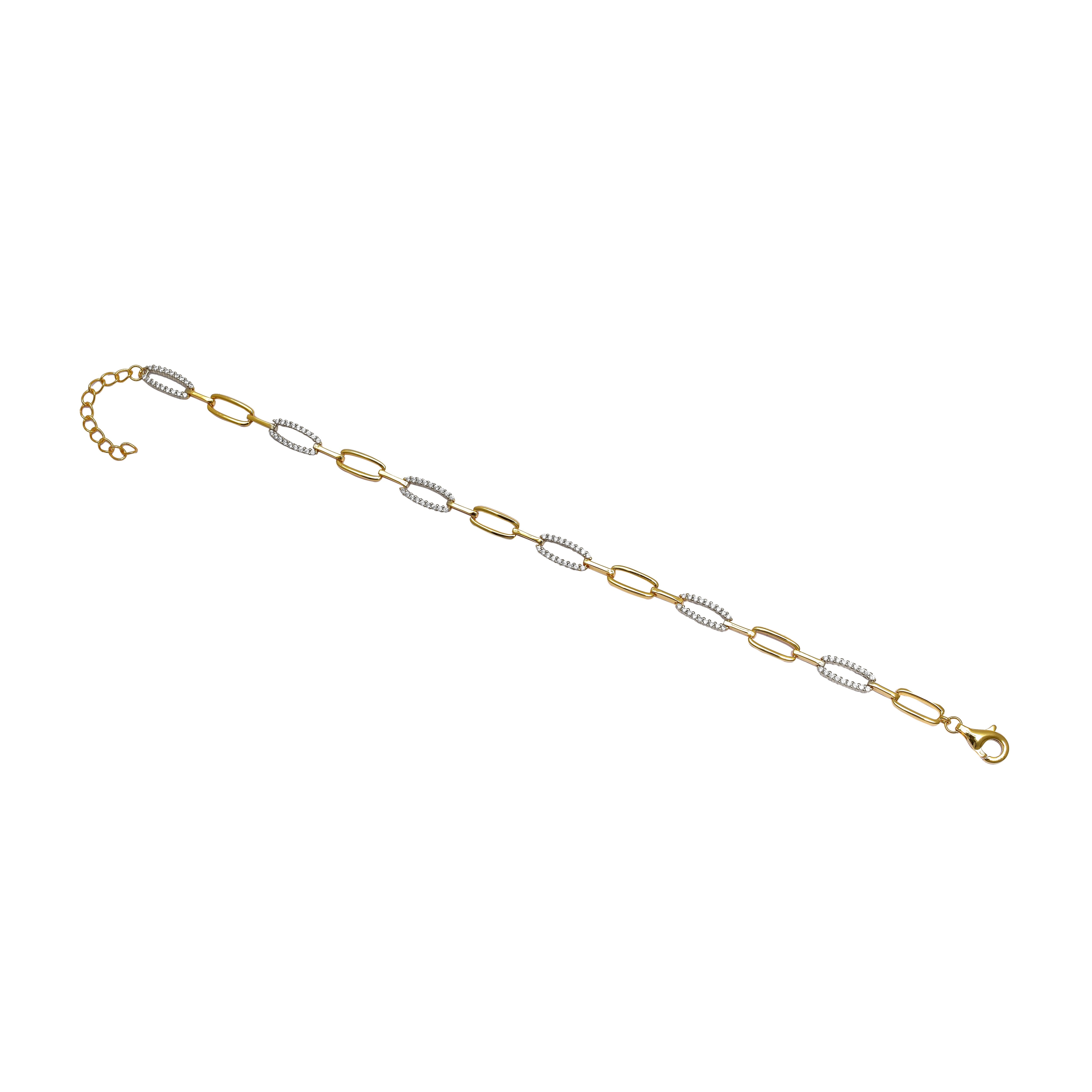 Contemporary Oval Chain Bracelet