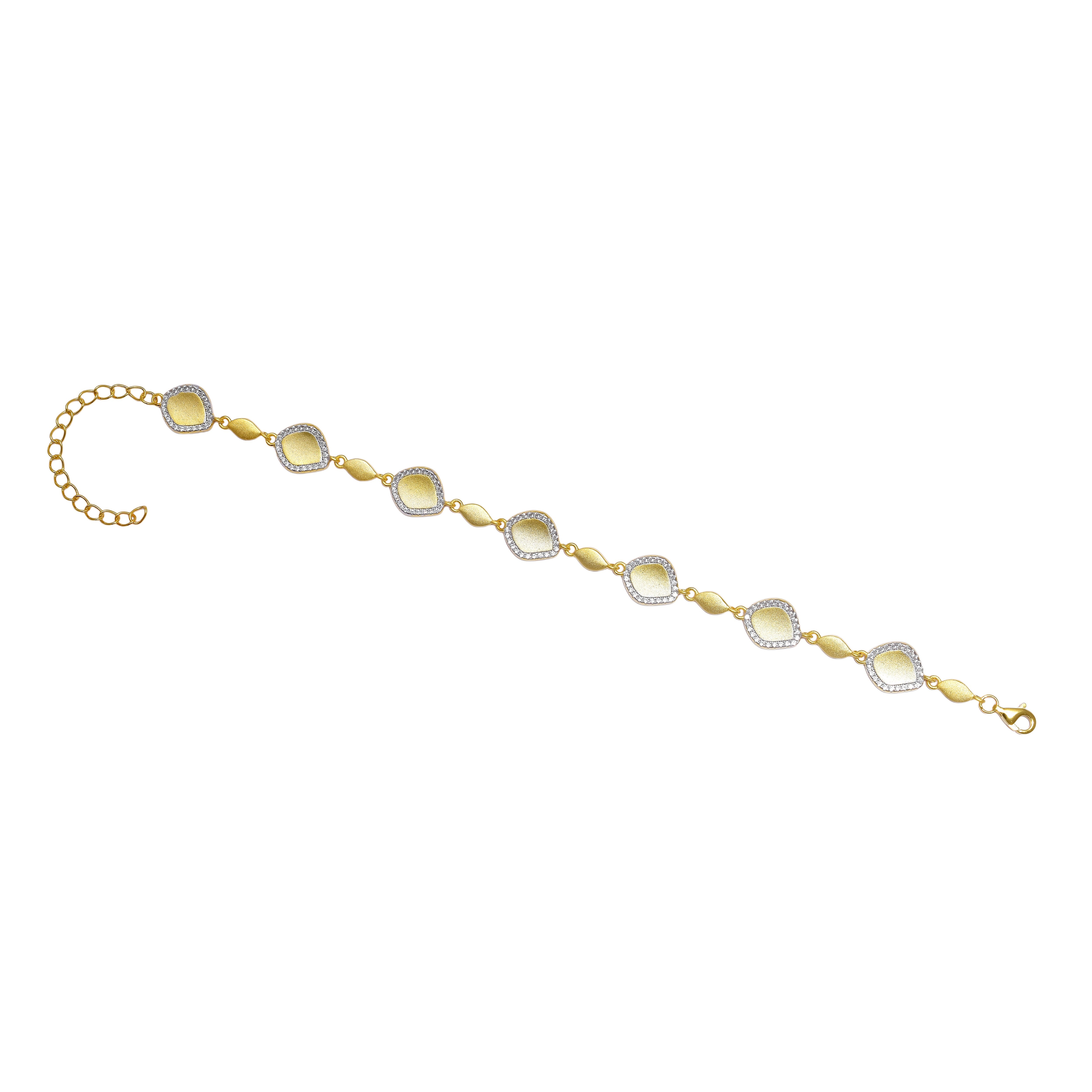 Modern Pavé Halo Bracelet