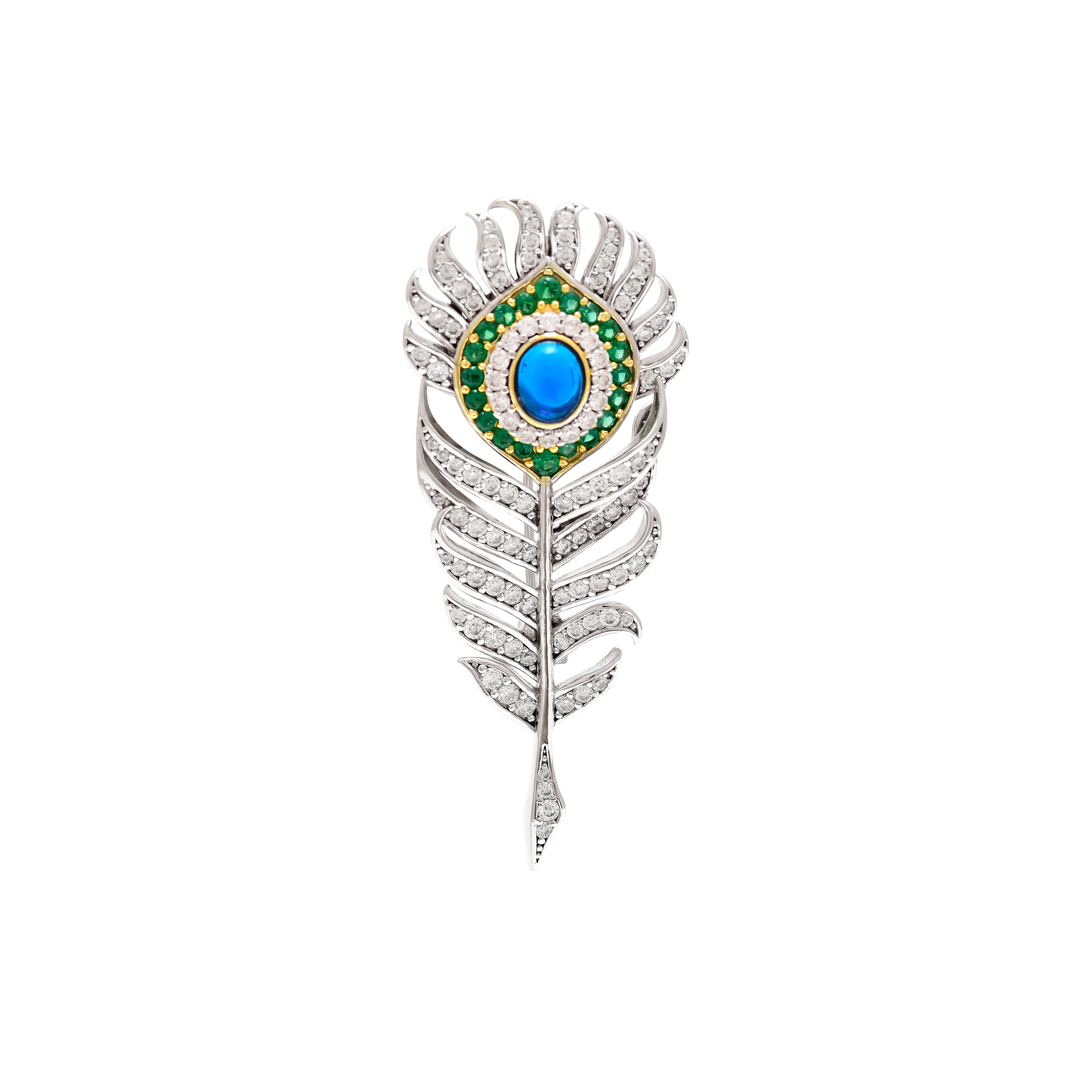 Peacock Feather Brooch