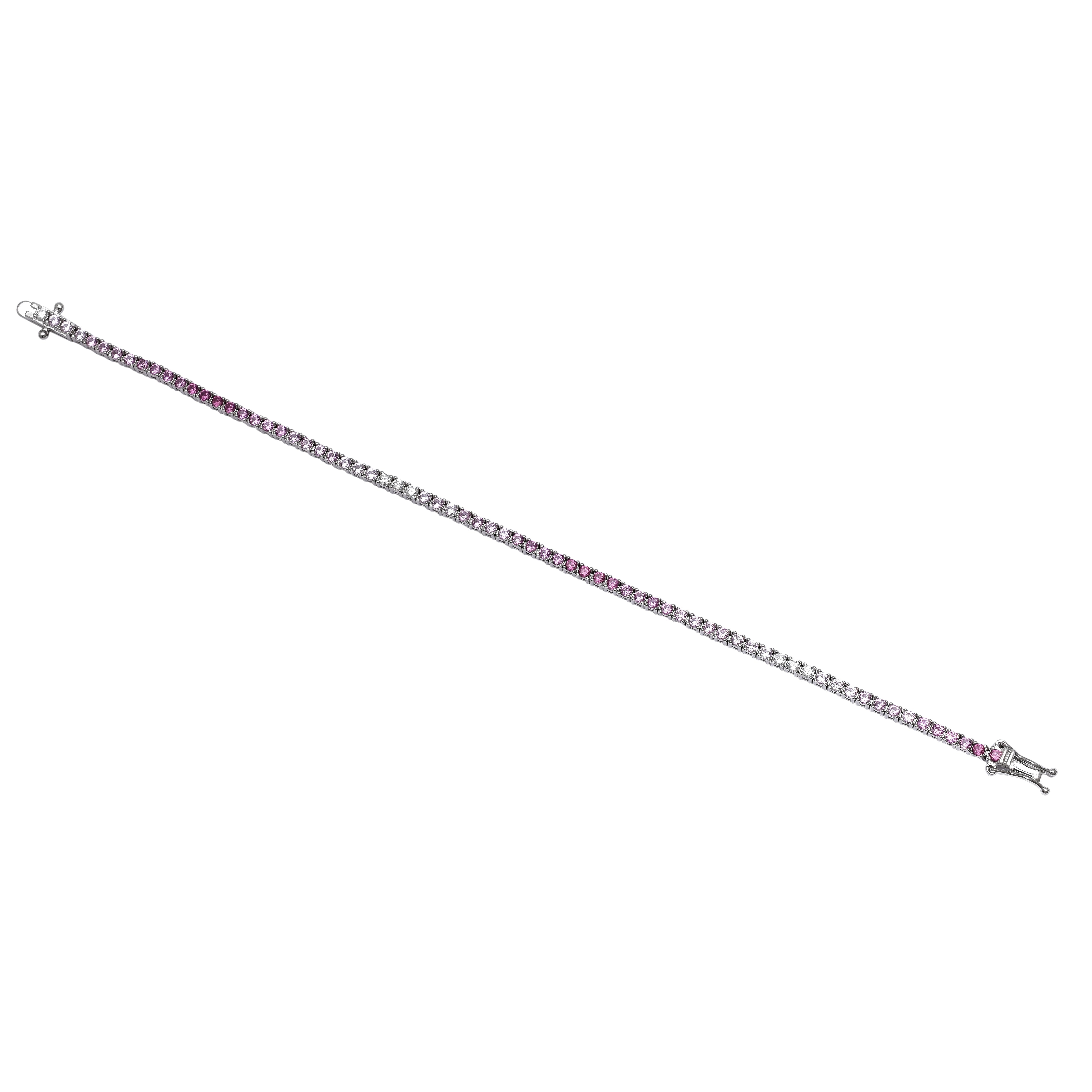 Pink Sapphire  Tennis Bracelet