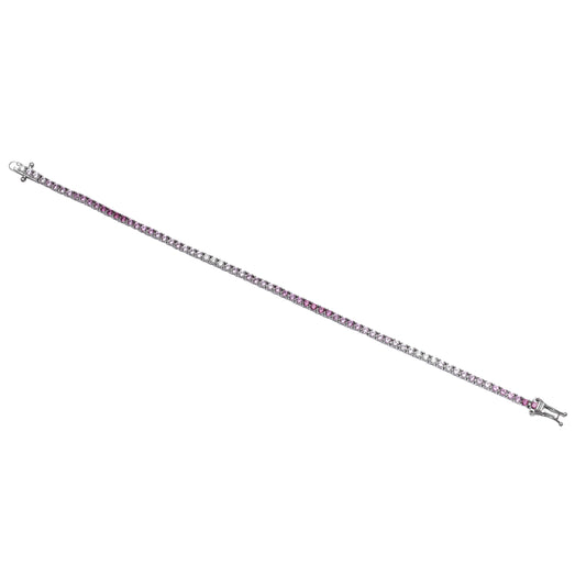 Pink Sapphire  Tennis Bracelet