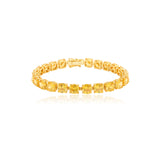 Classic Yellow Gem Tennis Bracelet in 925 Silver