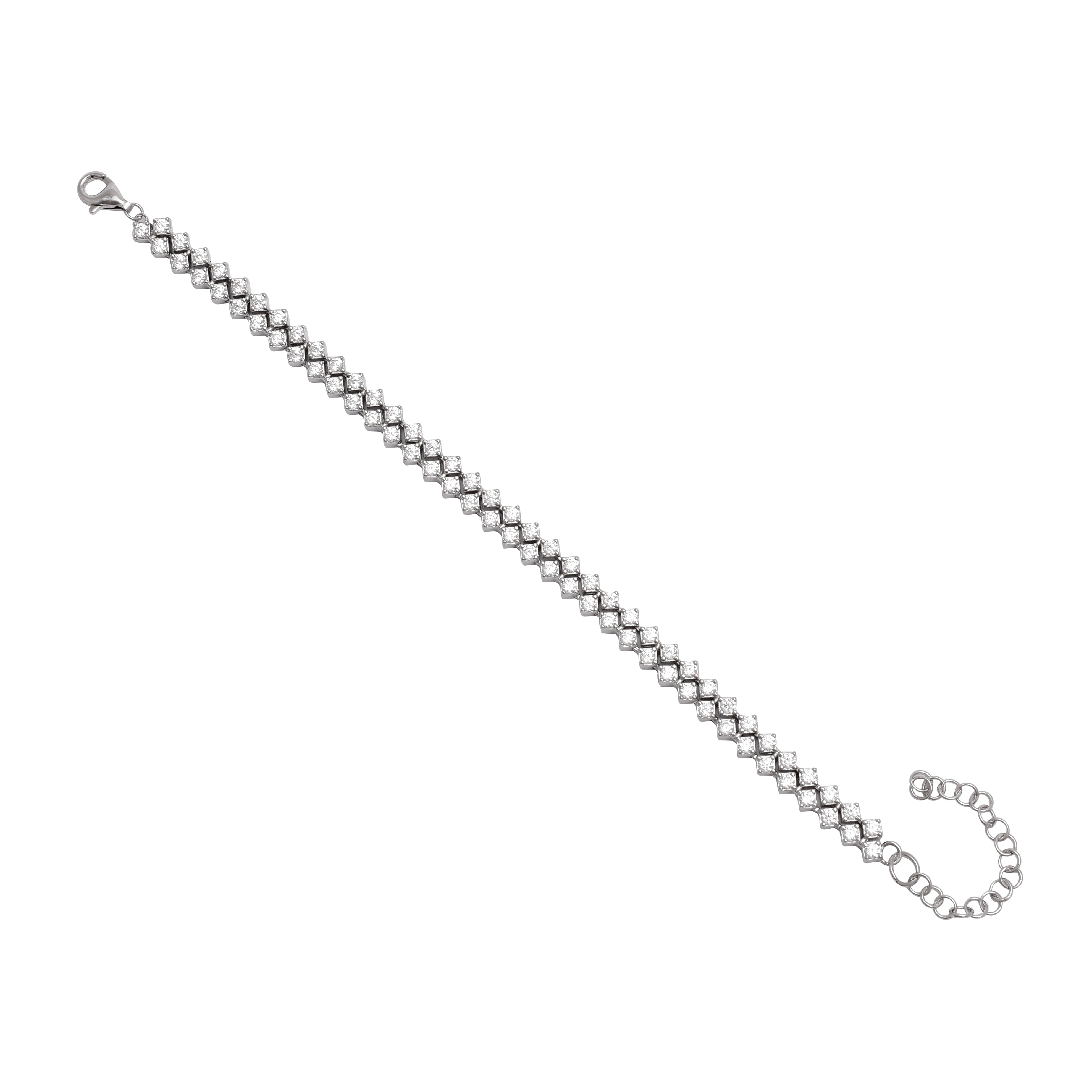 Classic Shine Chevron Tennis Bracelet