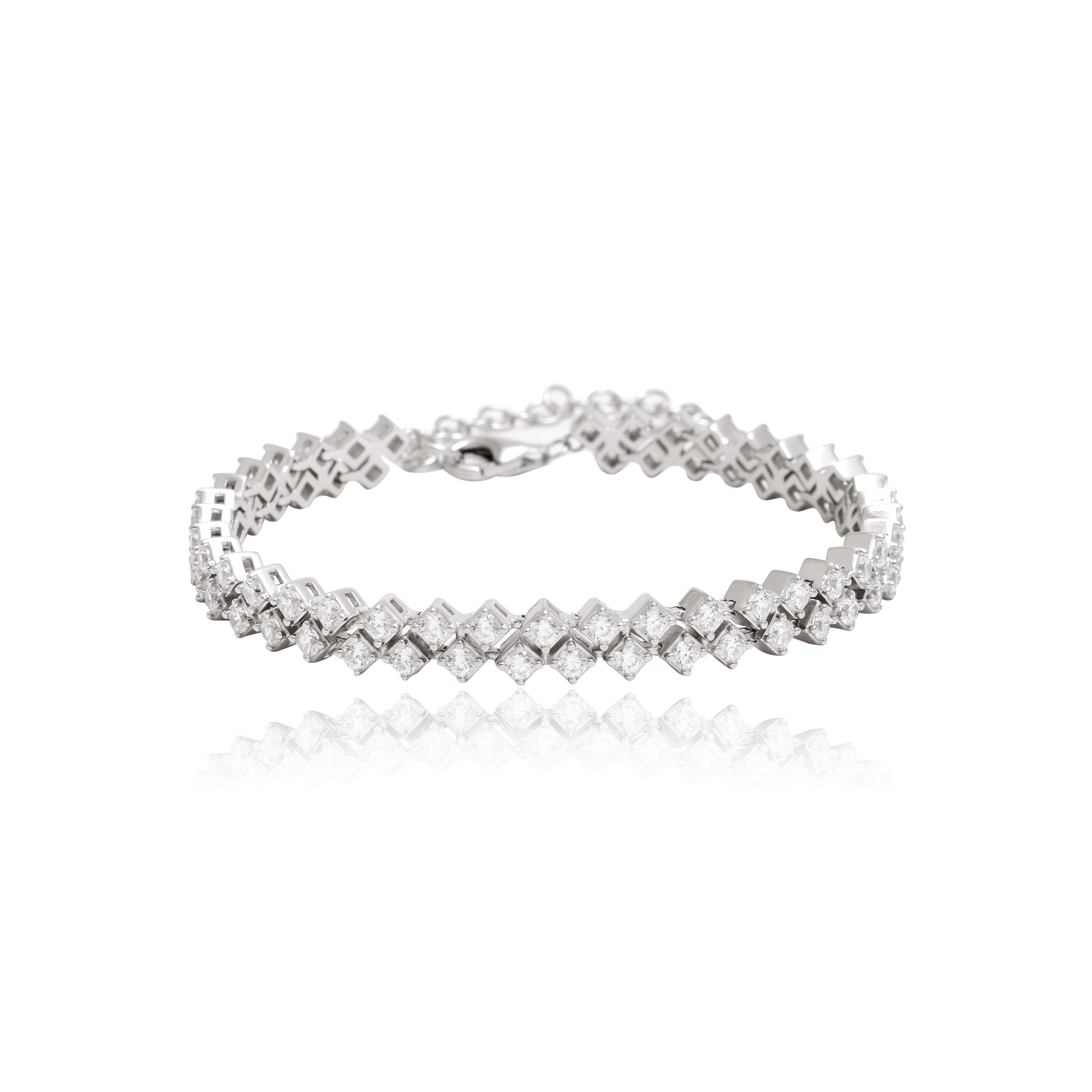 Classic Shine Chevron Tennis Bracelet