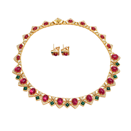  Geometric Statement Necklace Set