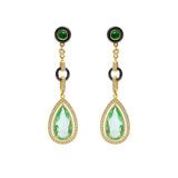 Emerald Glow  Dangling Earrings
