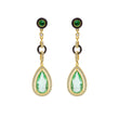 Emerald Glow  Dangling Earrings