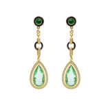 Emerald Glow  Dangling Earrings