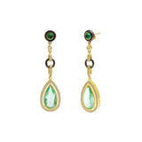 Emerald Glow  Dangling Earrings