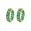 Emerald Glory Hoop Earrings