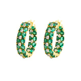 Emerald Glory Hoop Earrings