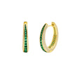 Emerald Sparkle Hoop Earrings