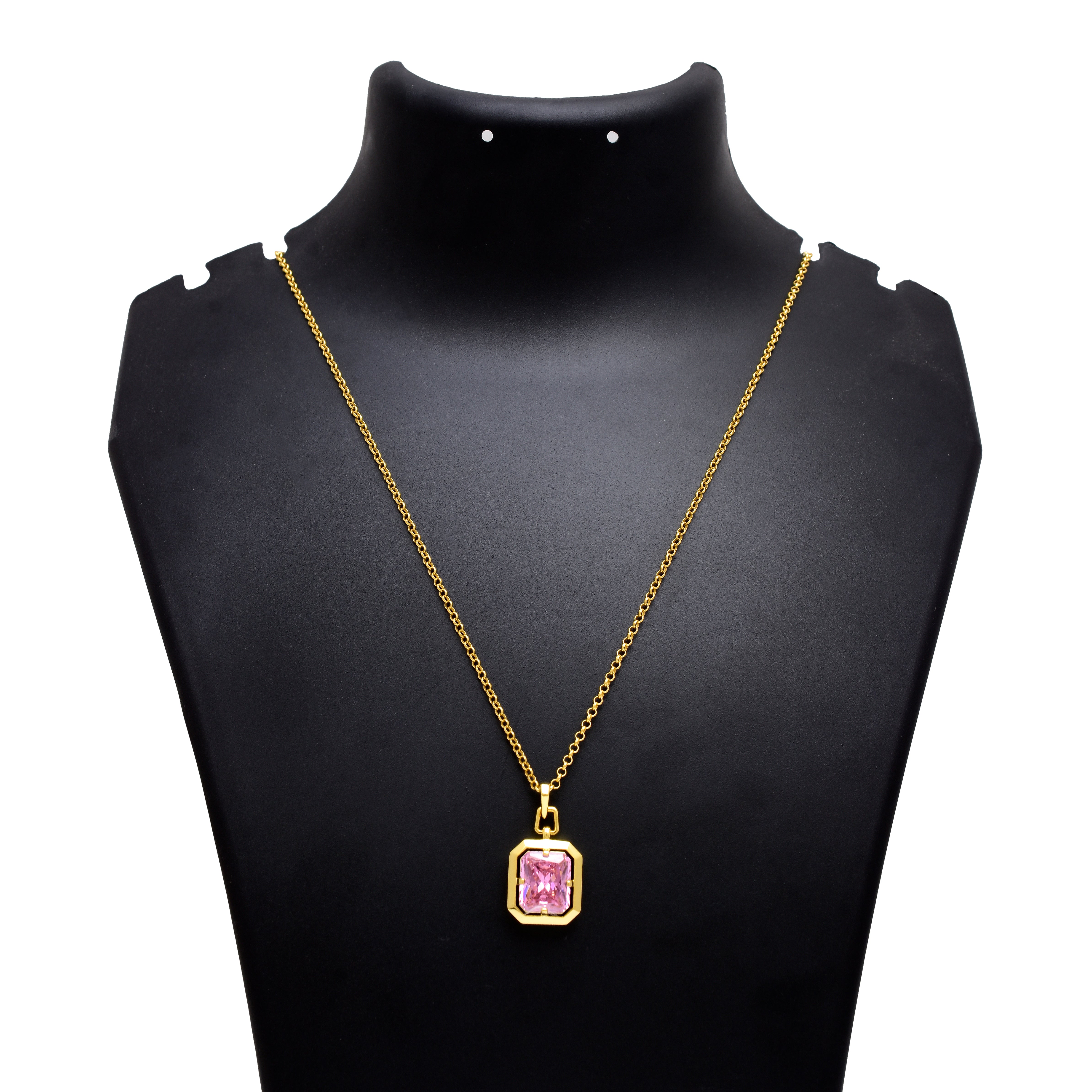 Glamour Glow Pink Stone Pendant