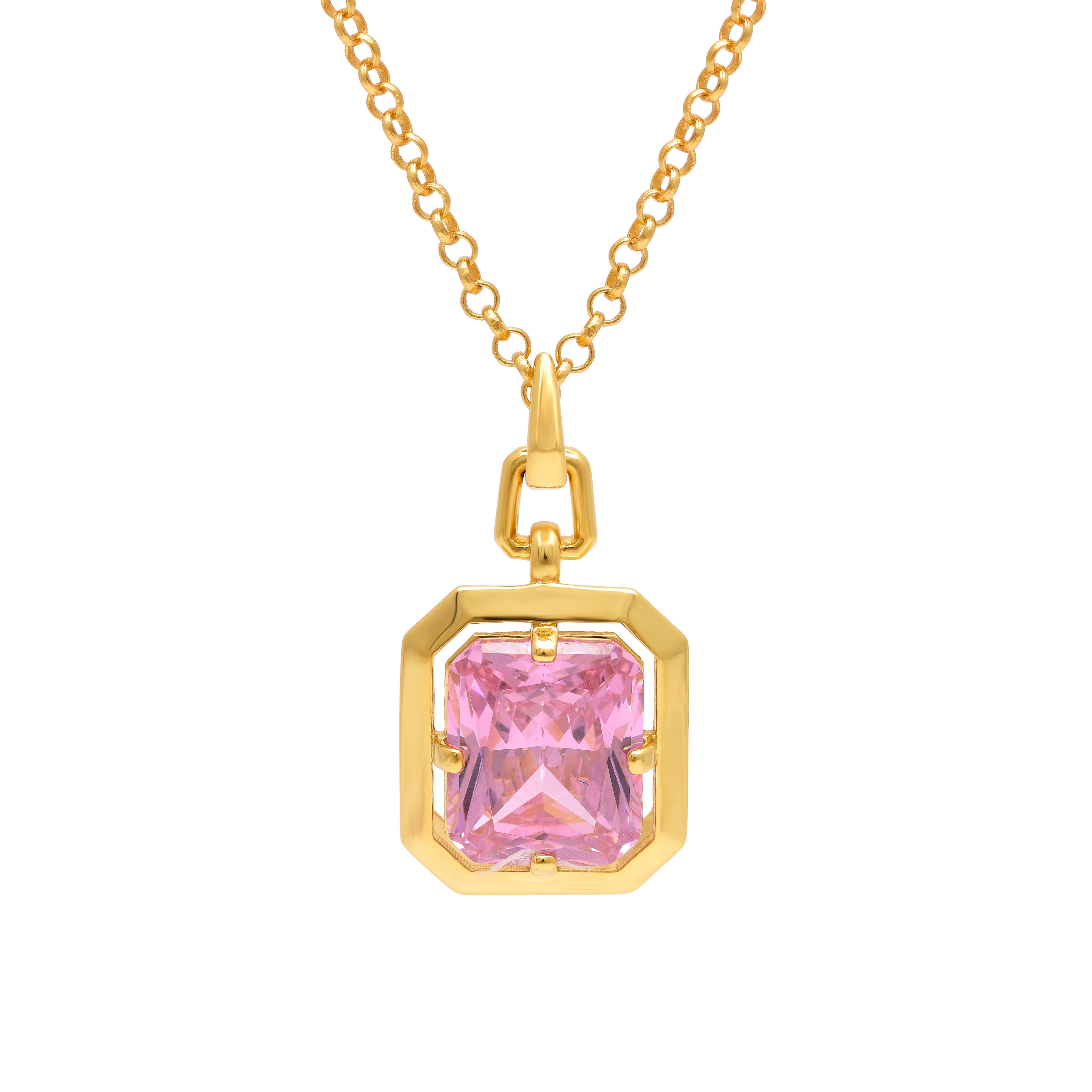 Glamour Glow Pink Stone Pendant