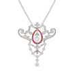 Art Deco Filigree Sterling Silver Necklace