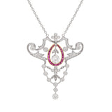 Art Deco Filigree Sterling Silver Necklace