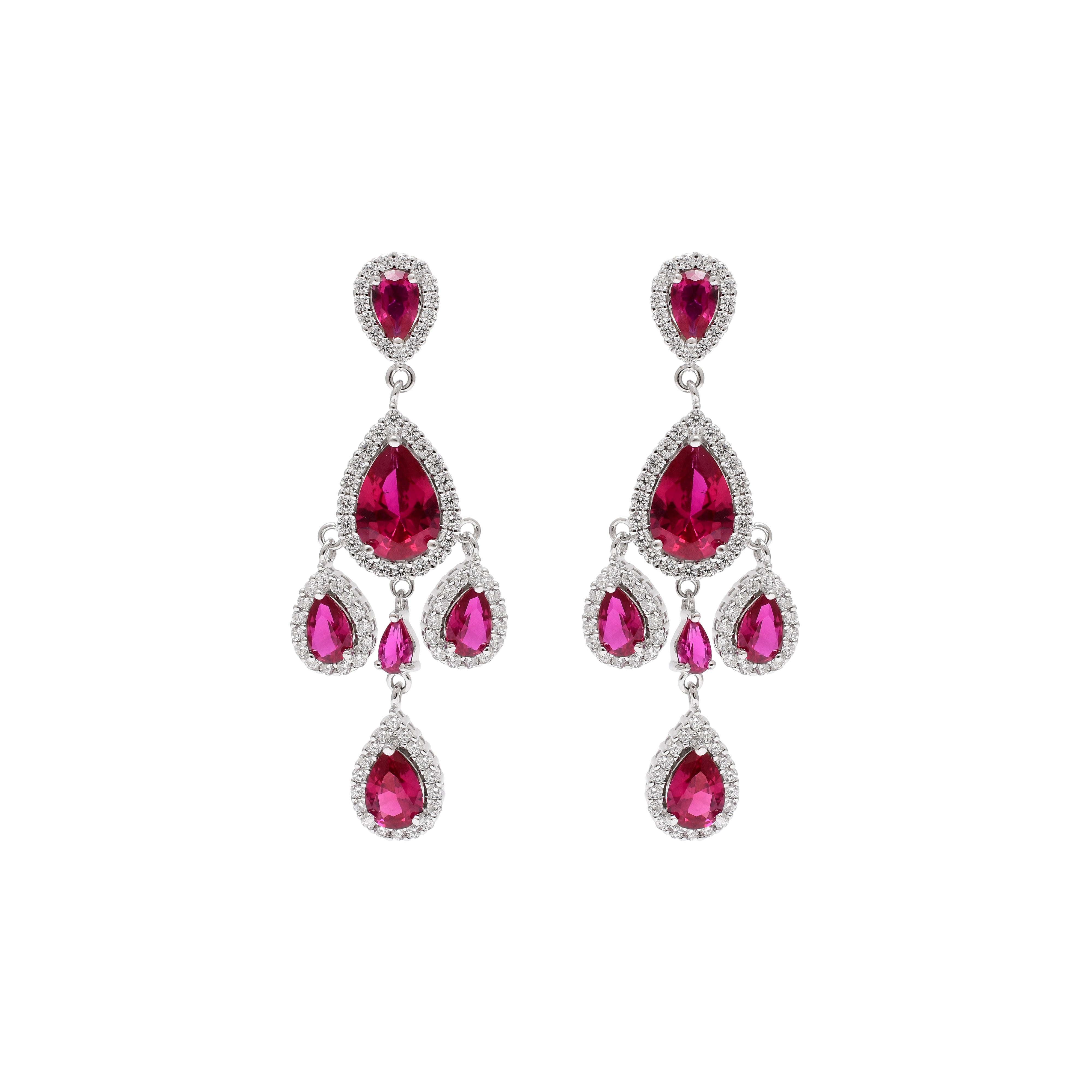 Ruby Chandelier Earrings