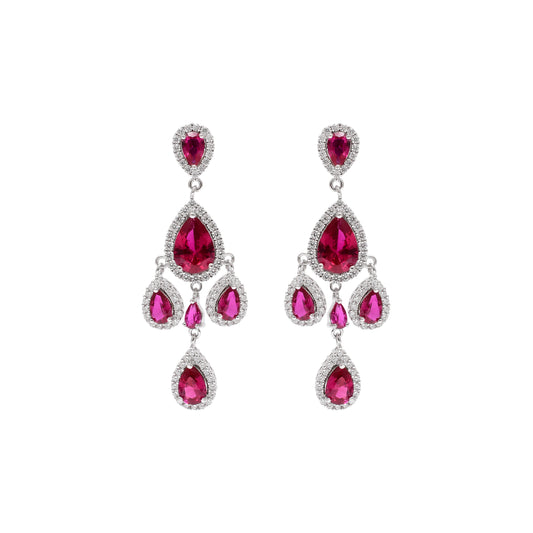 Ruby Chandelier Earrings