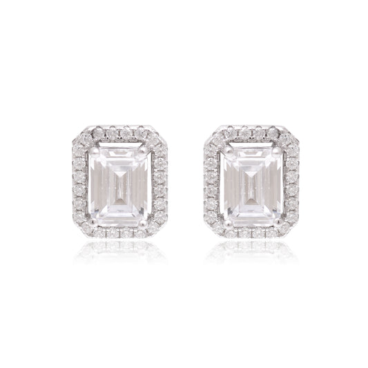 Emerald Cut Classic Studs