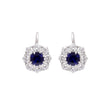 Floral Cluster Sterling Silver Drop Earrings