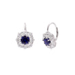 Floral Cluster Sterling Silver Drop Earrings