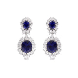 Midnight Elegance Sterling Silver Earrings