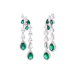 Emerald Cascade Dangling Earrings