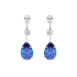 Midnight Teardrop Sterling Silver Earrings
