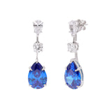 Midnight Teardrop Sterling Silver Earrings