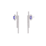 Geometric Marquise Sterling Silver Earrings