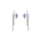 Geometric Marquise Sterling Silver Earrings