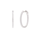 Classic Shine Oval Sparkle Hoops