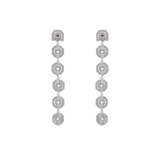 Classic Shine Geometric Drop Earrings
