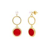 Pearl Bar Drop Earrings