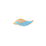 Angel Wing Blue Enamel Ring