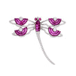 Dragonfly Elegance Sterling Silver Brooch
