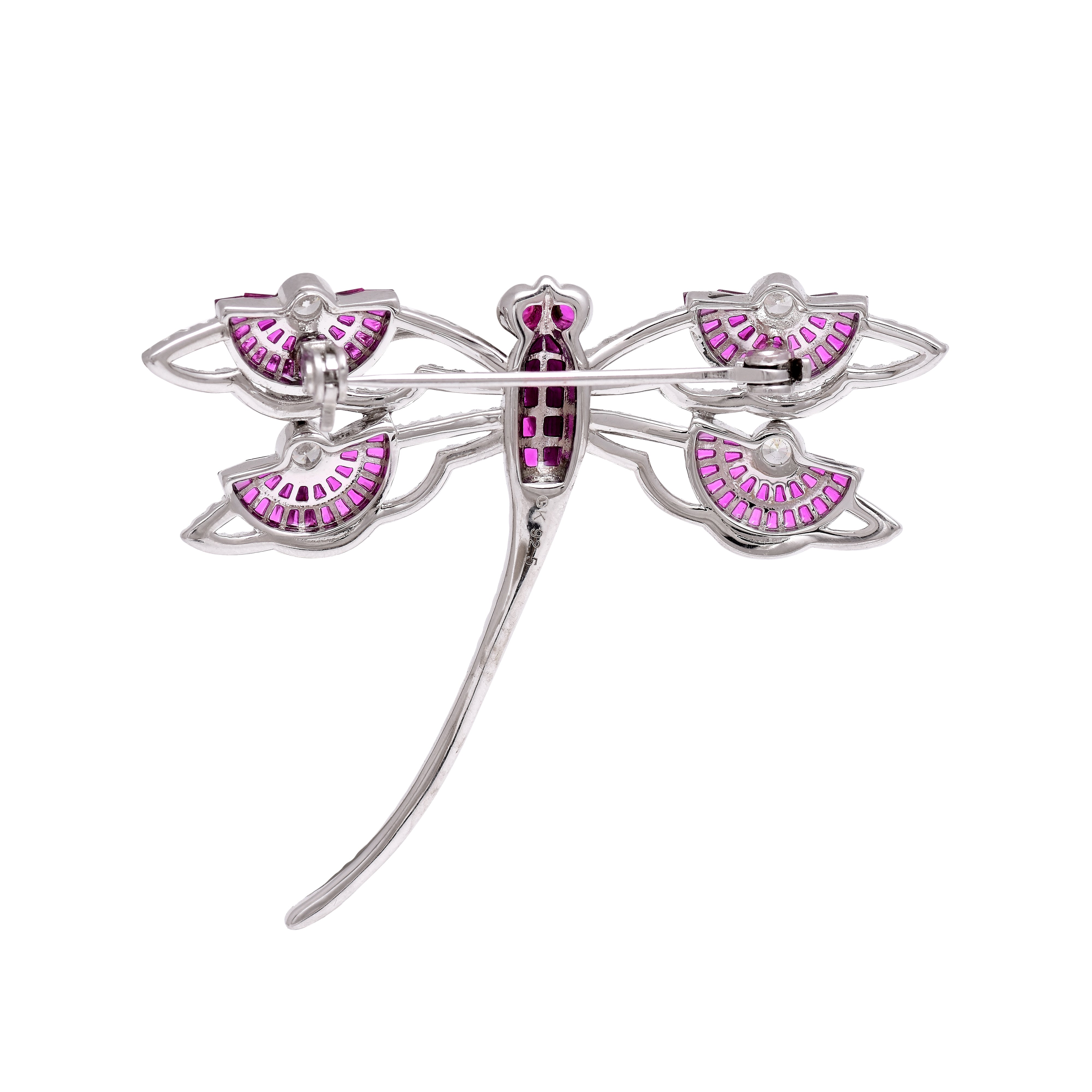 Dragonfly Elegance Sterling Silver Brooch