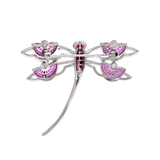 Dragonfly Elegance Sterling Silver Brooch