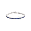 Blue Sapphire Glow Sterling Silver Tennis Bracelet