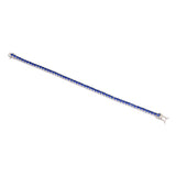 Blue Sapphire Glow Sterling Silver Tennis Bracelet