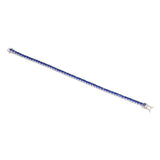 Blue Sapphire Glow Sterling Silver Tennis Bracelet